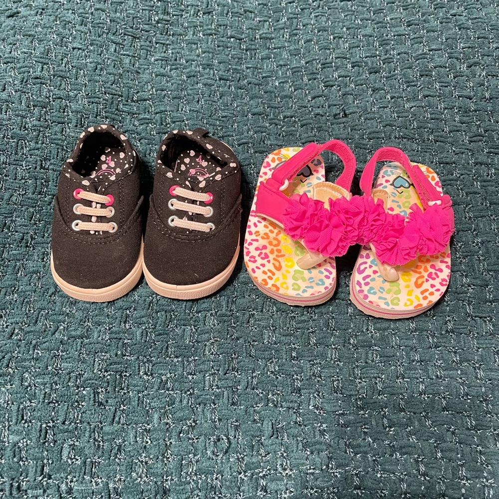 Baby Girl Slip On Shoes & Pink Sandals